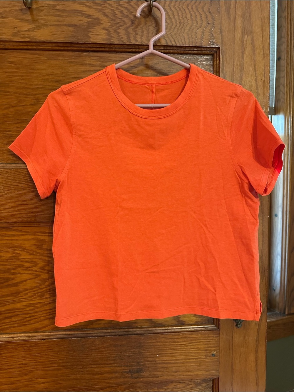 Classic Crewneck Women's Tee in Red-Orange
